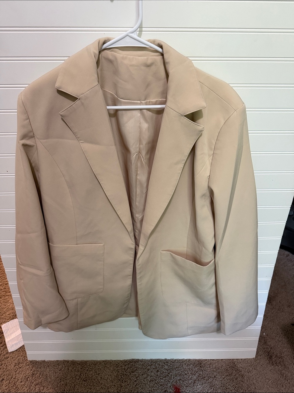 Source Unknown Beige Tailored Blazer Jacket